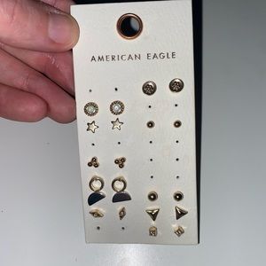 American Eagle select few gold studs, one size